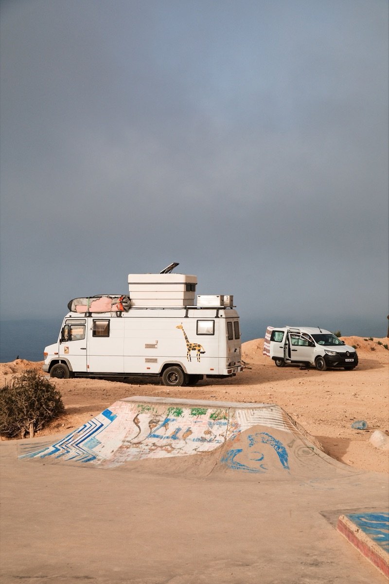 Adventure vans on the Moroccan Atlantic coast